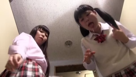 Two Schoolgirls Punish Janitor For Out Of Service Toilet