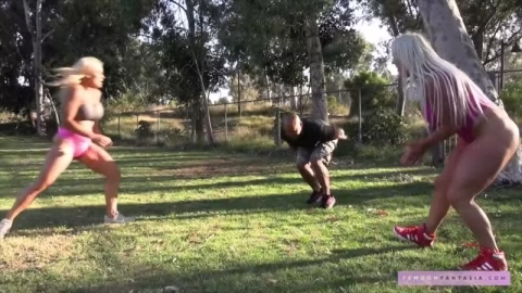 Femdom Fantasia – Sydney Thunder And Goddess Nadia – Muscle Barbies Ballbusting