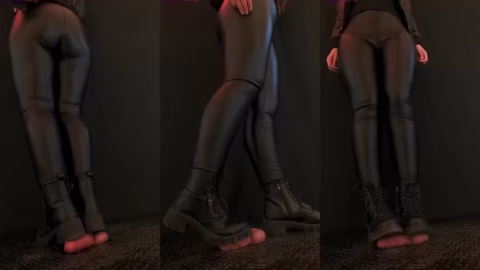Tamy Starly Cbt And Bootjobs – Aggressive Cbt Stomping In Black Leather Combat Boots And Outfit