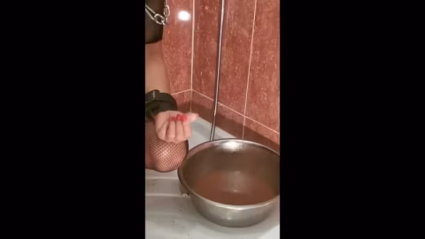 Kinky Couple Slave Girl Training Enema Ingestion