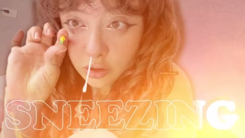 Giantess Shoves A Shrunken Man Up Her Nose