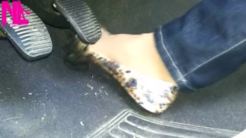 Pedal Pumping In Flowered Flats