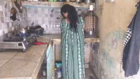 Desi Bhabhi Big Boobs Cleavage Tease In Kitchen Hot Indian Village Girls Exposed